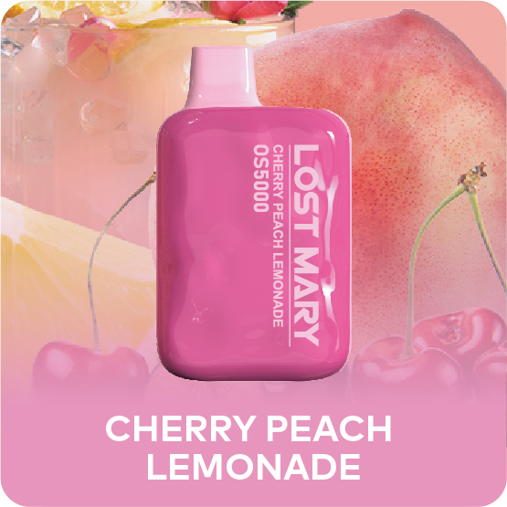 Cherry Peach Lemonade Lost Mary OS5000 - lostmary vape