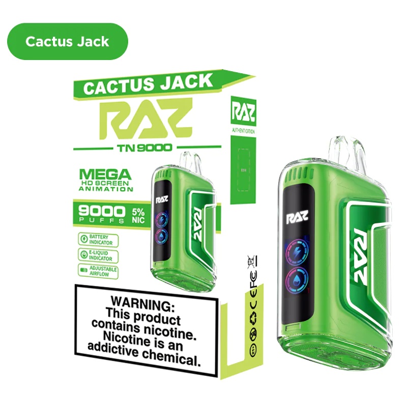 RAZ Cactus Jack flavor (cactus fruit) TN9000 Vape Disposable - raz vape