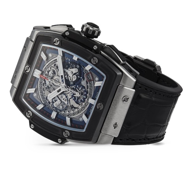 Spirit Of Big Bang Men Automatic Skeleton Leather Watch 601.NM.0173.LR