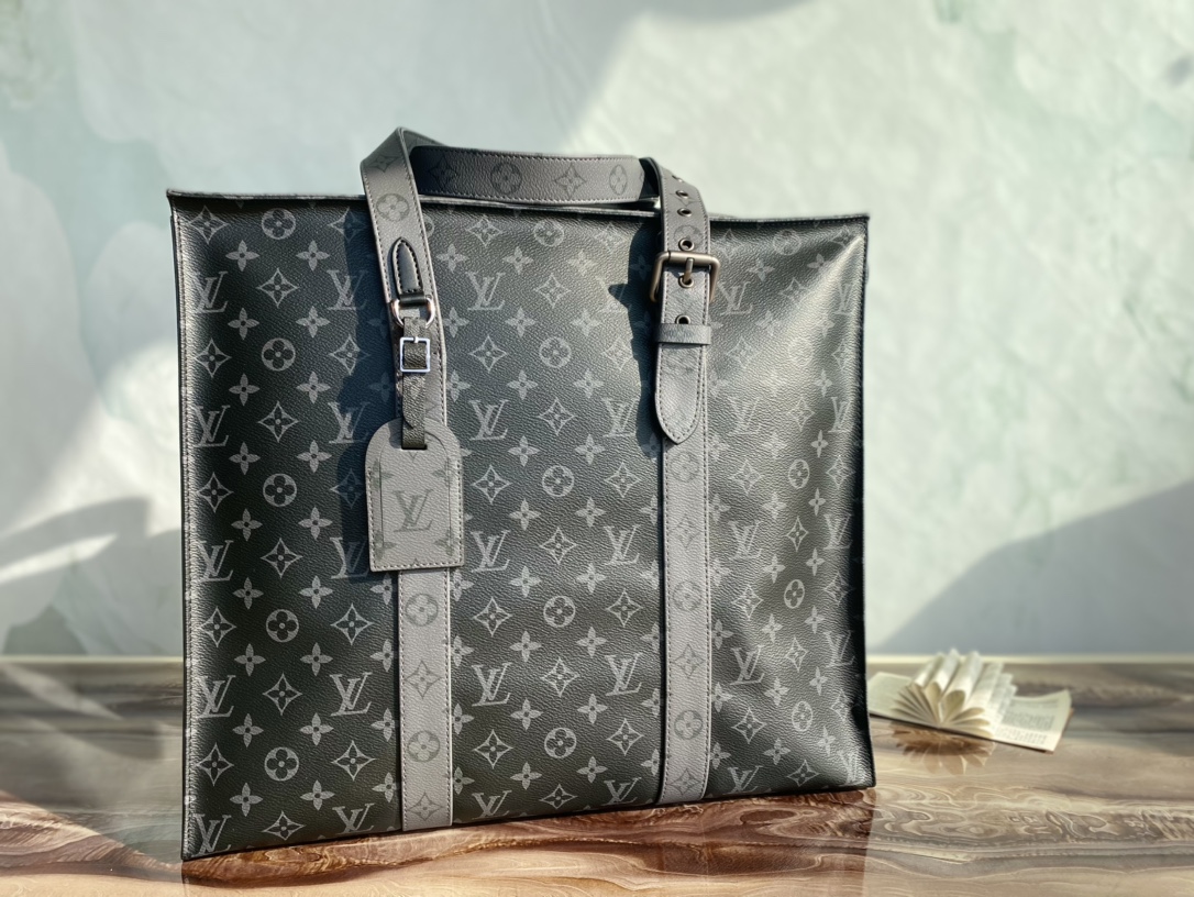 Louis Vuitton M45379 Men New Cabas Zippe GM Briefcase Monogram Eclipse Canvas Low Price