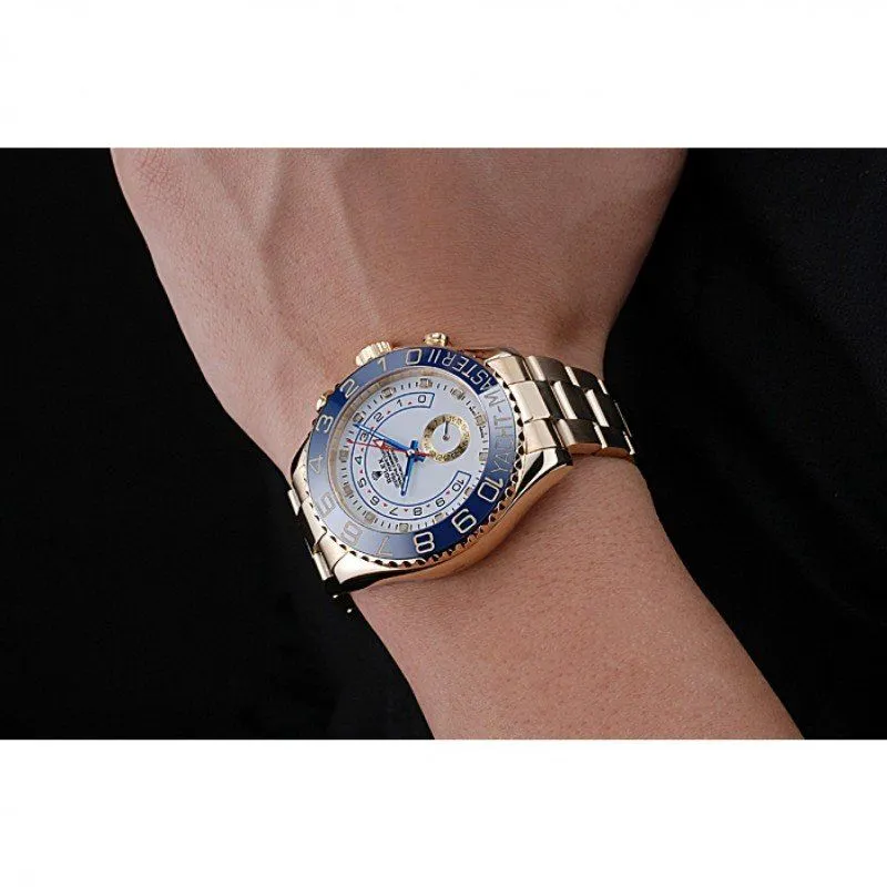 Yacht-Master II White Dial Blue Bezel Gold Bracelet 622271