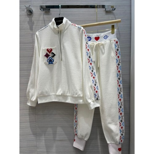 louis vuitton game on jacket and pants white