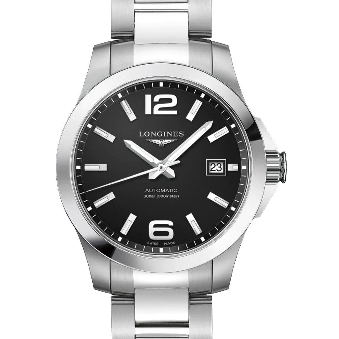 Conquest 41MM Automatic Black Dial Watch L37774586