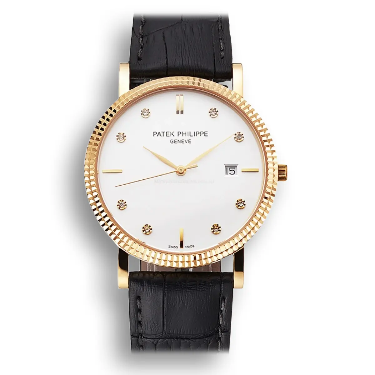 Calatrava Dial White 40 mm, Yellow Gold Plated