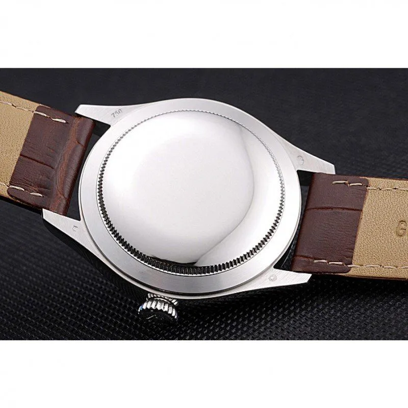 Cellini White Dial Stainless Steel Case Brown Leather Bracelet 622723