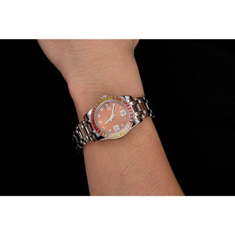 Datejust Pearlmaster 39 Cognac Dial Stainless Steel Case And Bracelet