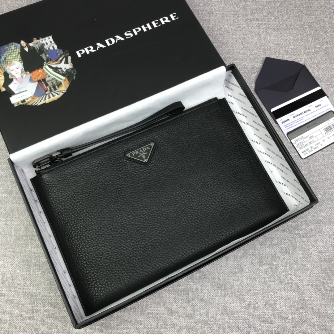 Prada 2NG05V-3 Men Clutches Bag Black