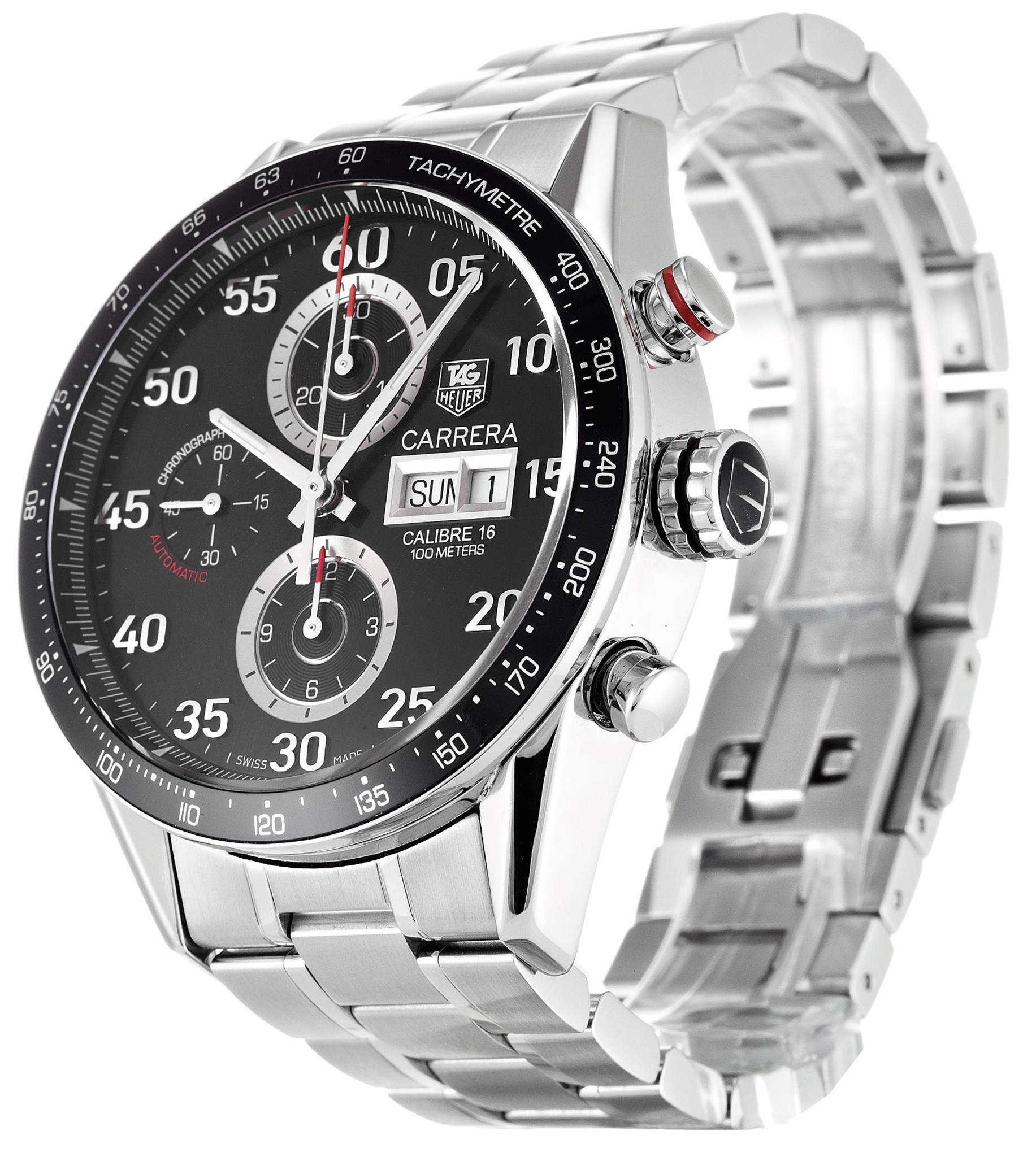 Carrera CV2A10.BA0796 Black Dial Number Markers 43MM