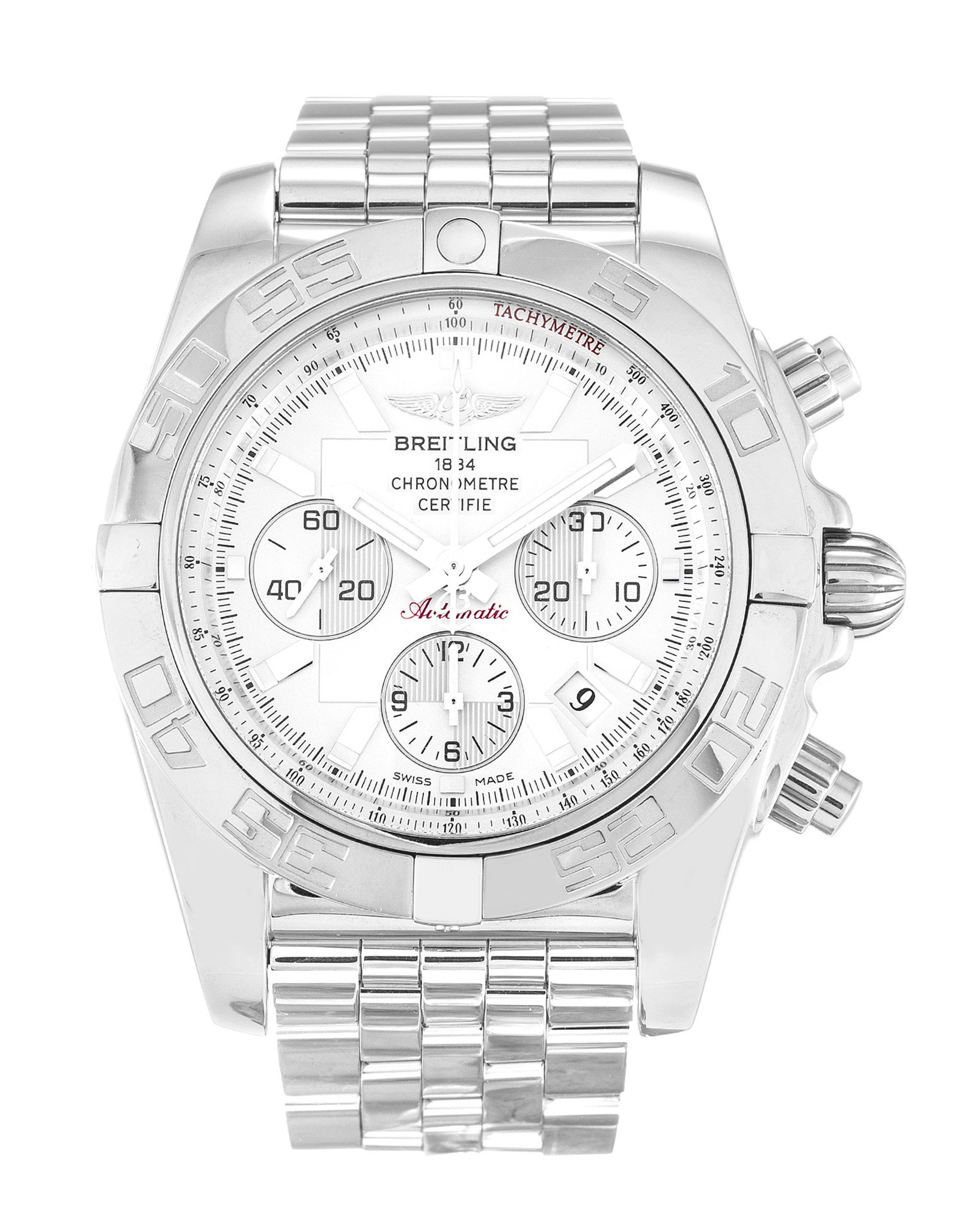 Chronomat 44 White Dial Stainless Steel Strap AB0110