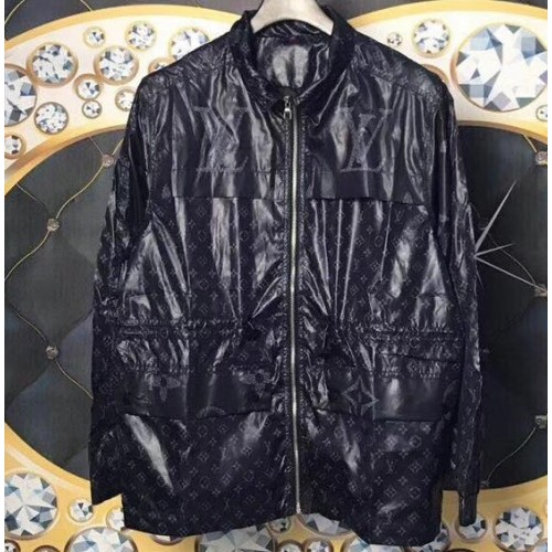Louis Vuitton Monogram Giant Print Parka Jacket Black