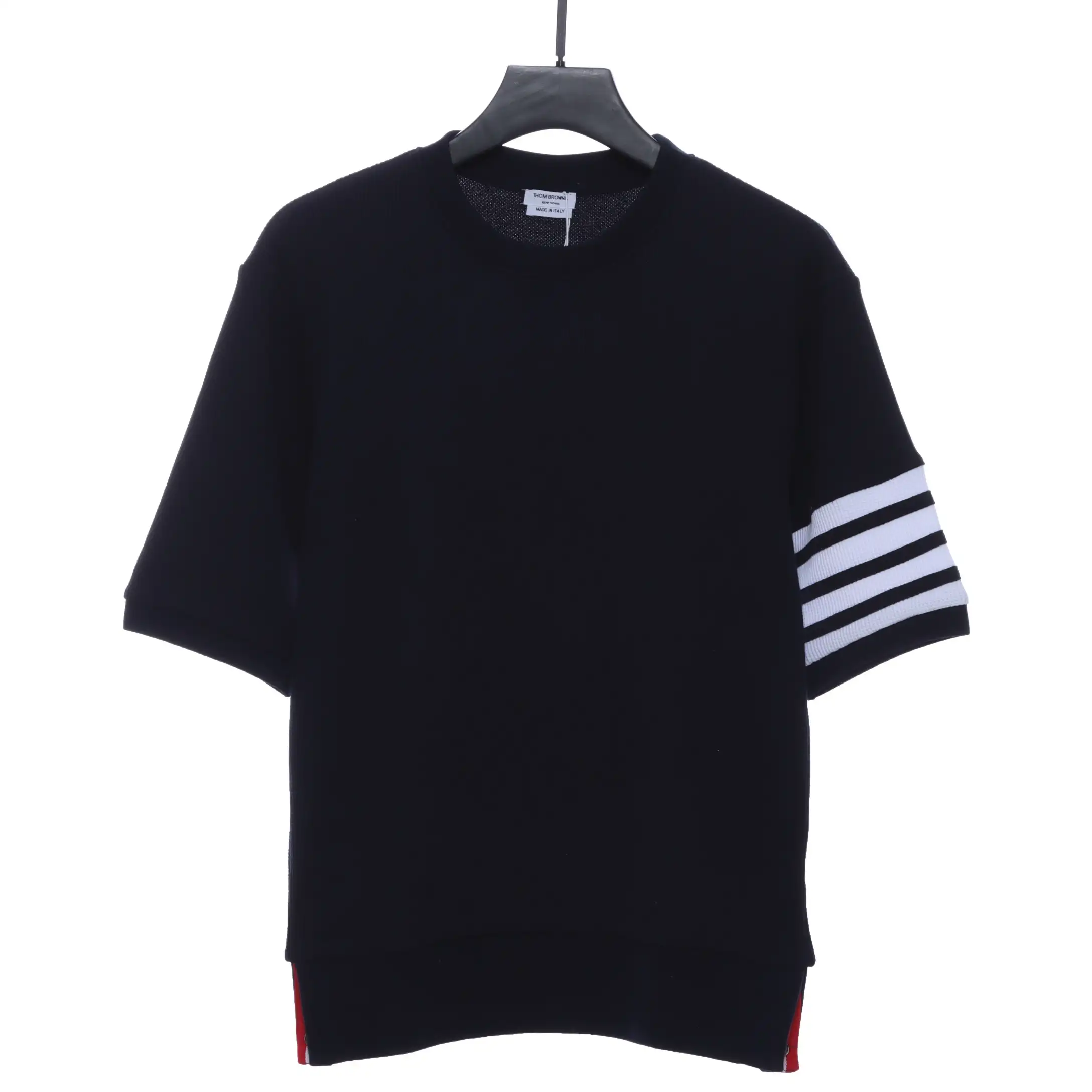 Waffle Crew Neck T-Shirt (Black / White/ Grey)