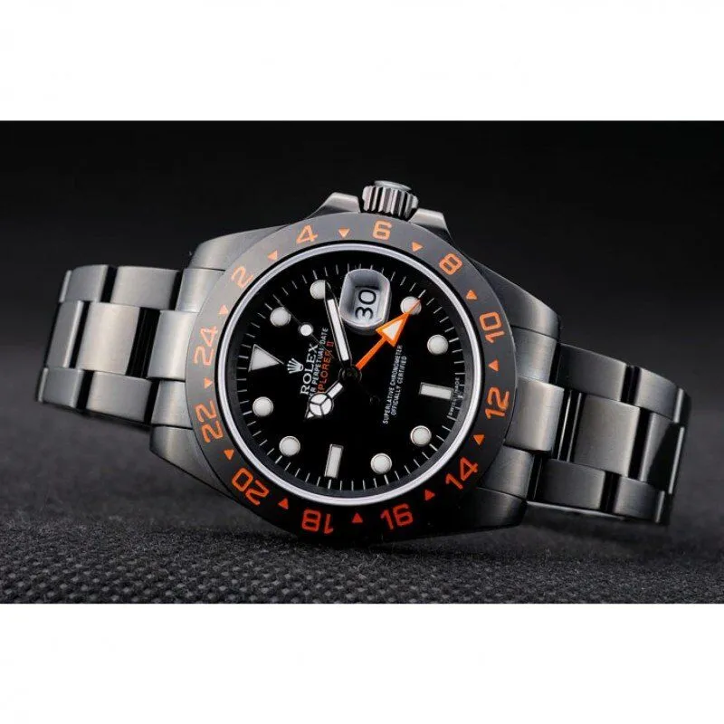 Swiss Explorer Black Ceramic Bezel Black Dial Watch 98240