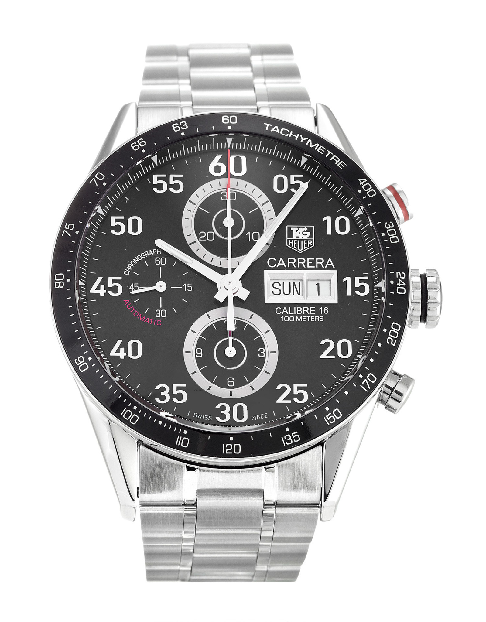 Carrera CV2A10.BA0796 Black Dial Number Markers 43MM