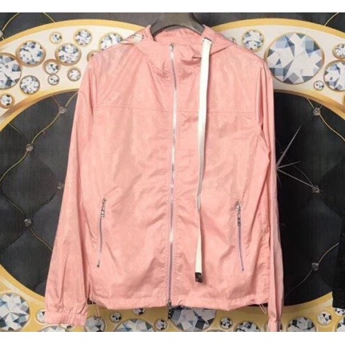 Louis Vuitton All Over Monogram Logo Hooded Parka Jacket Pink