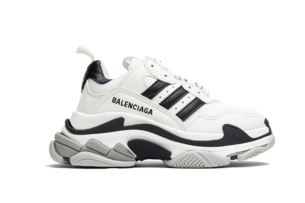 AD X BALENCIAGA TRIPLE-S BLACK WHITE BEST QUALITY