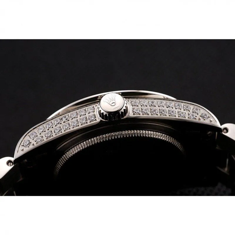 Swiss Day-Date Diamond Pave Dial Diamond Case Diamond Bracelet 1453950