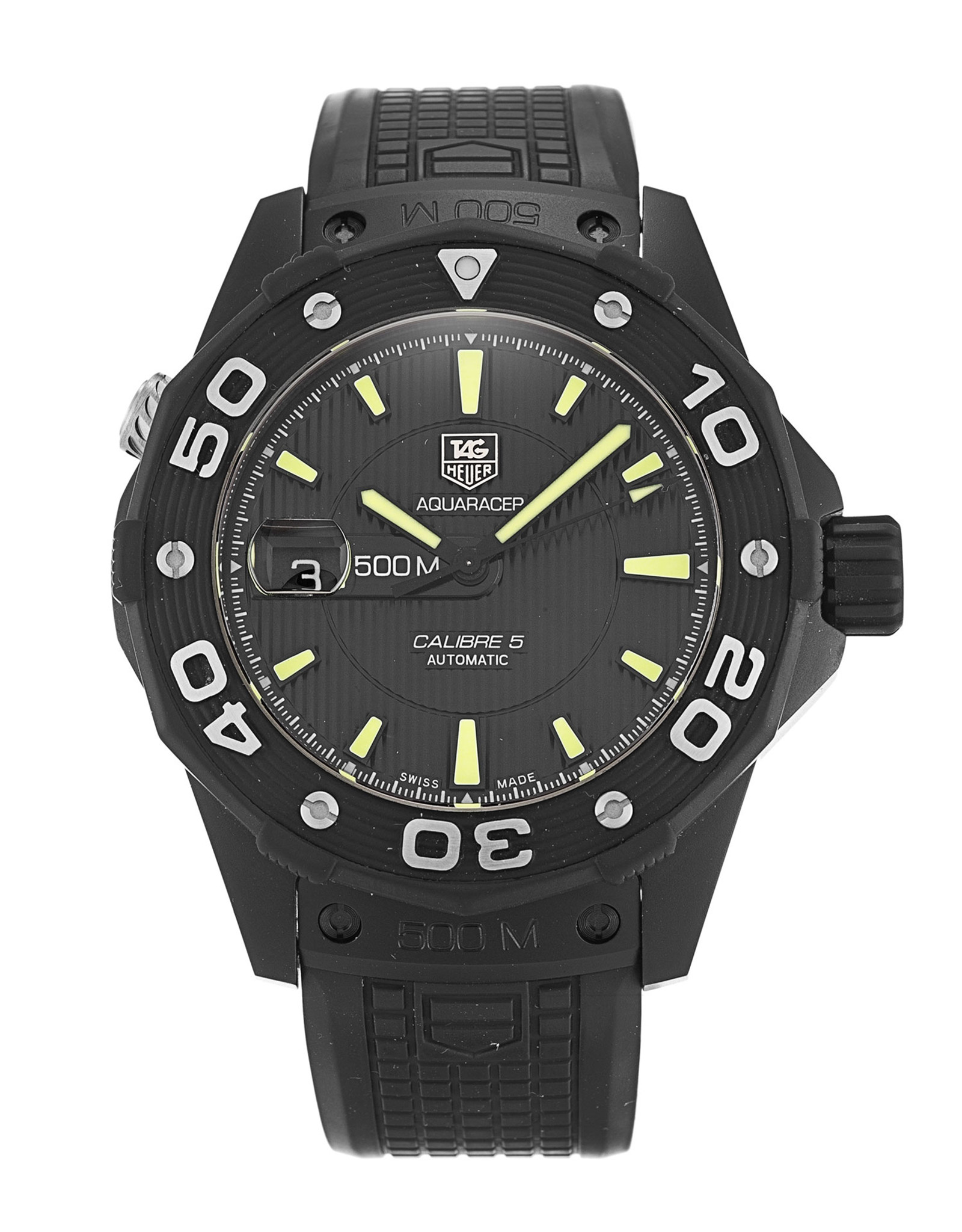Aquaracer Black Dial Rubber Strap WAJ2180.FT6015 43MM
