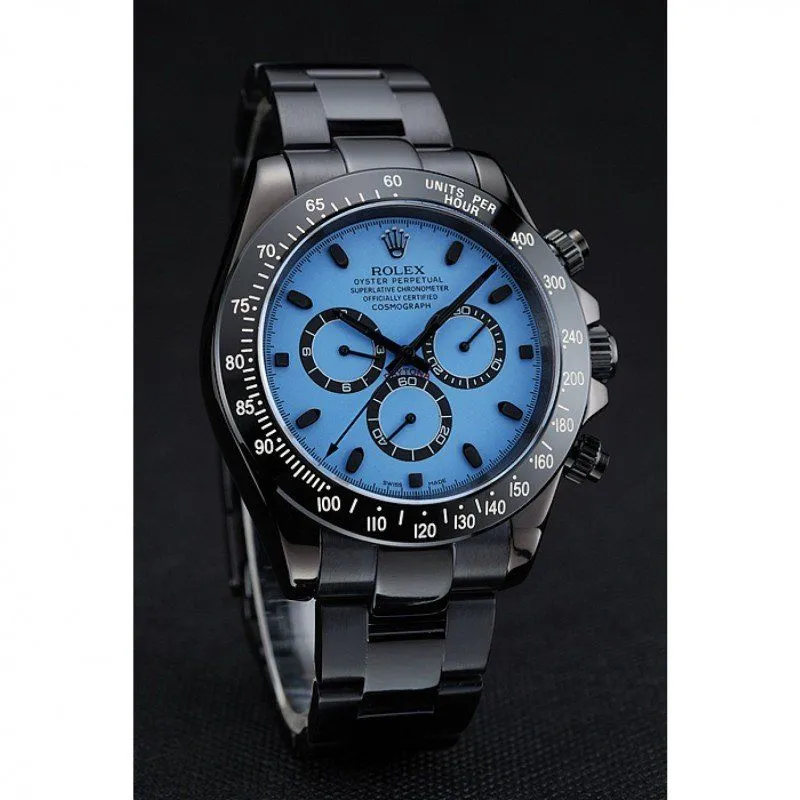 Cosmograph Daytona Blue And Black Dial Black Stainless Steel Case And Bracelet 1454250
