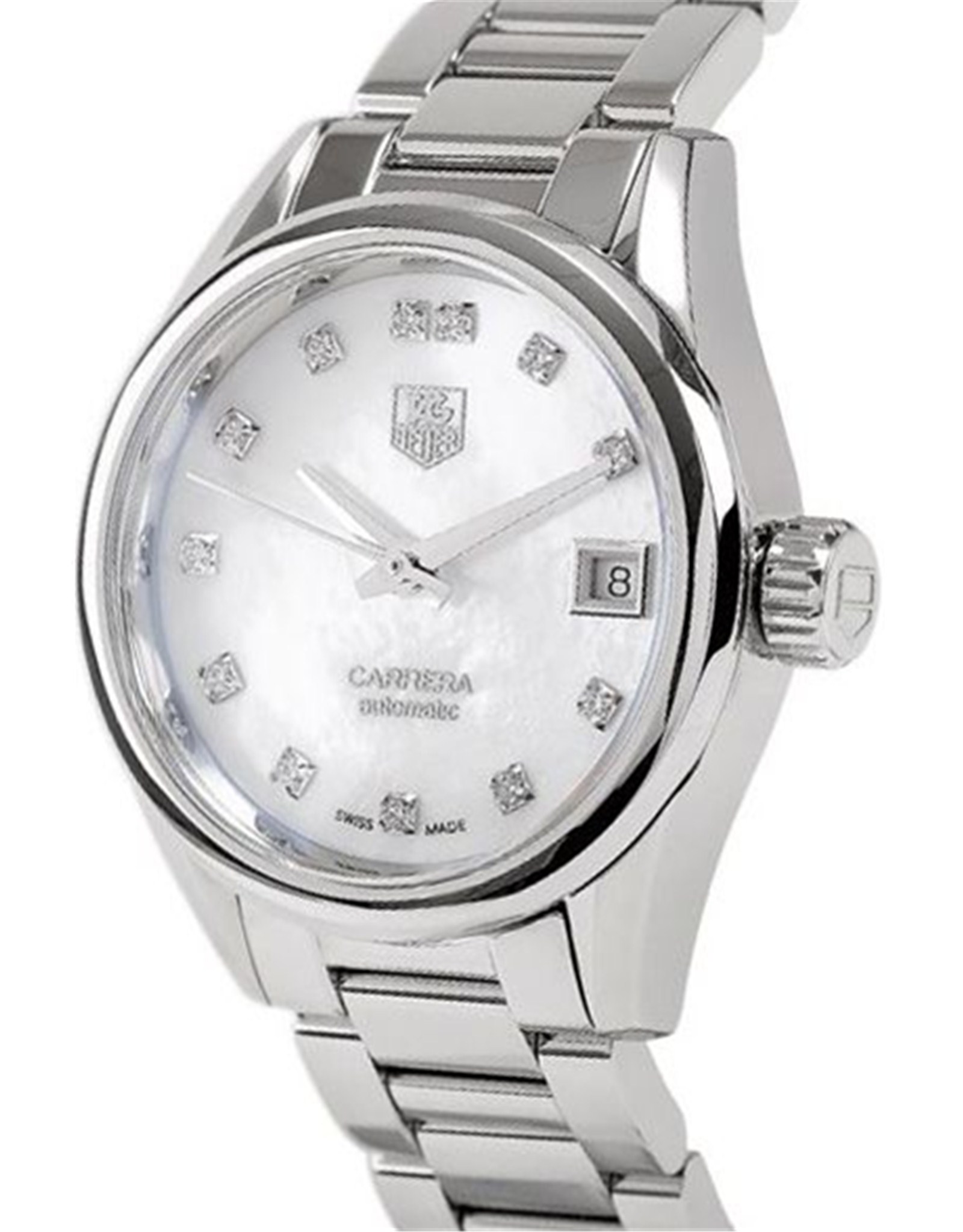 Carrera Mother Pearl White Dial l WoMen's Watch WAR2414.BA0776 28MM