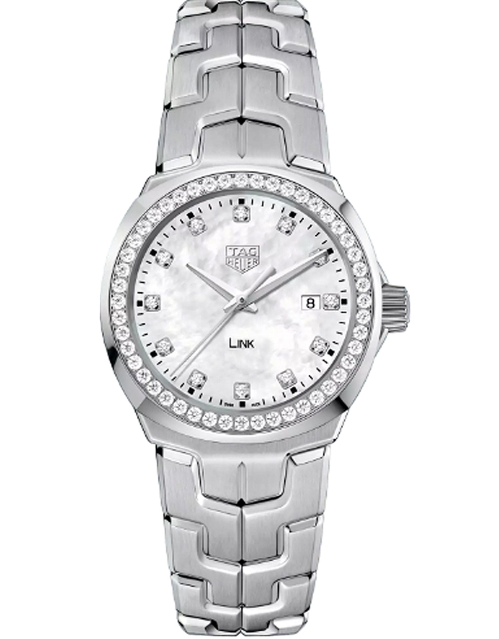 Link Mother Pearl White Dial Diamonds WBC1316.BA0600 32MM