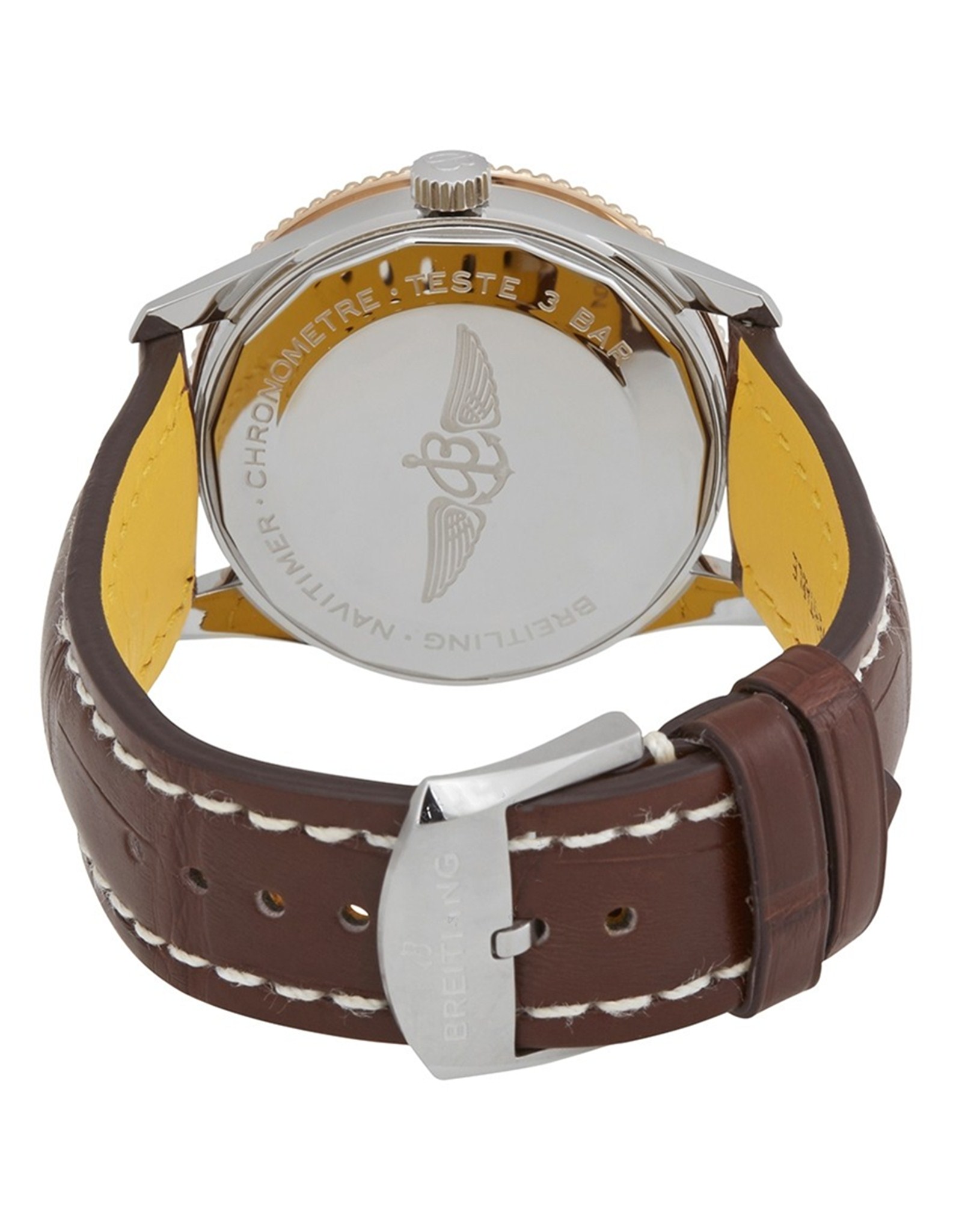 Navitimer Silver Dial Leather Strap U17326211G1P1