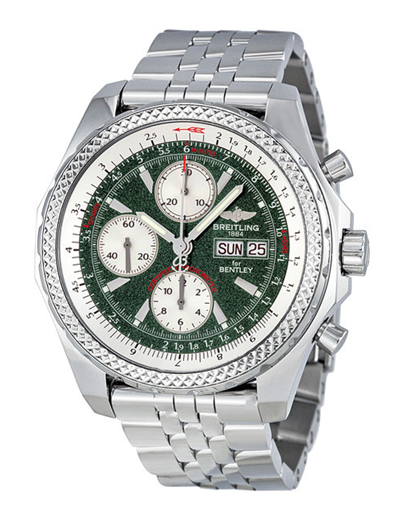 Bentley Green Dial Silver Stick A1336212 L503SS