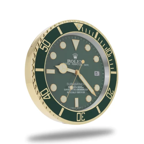 submariner seriesgreen gold wall clock
