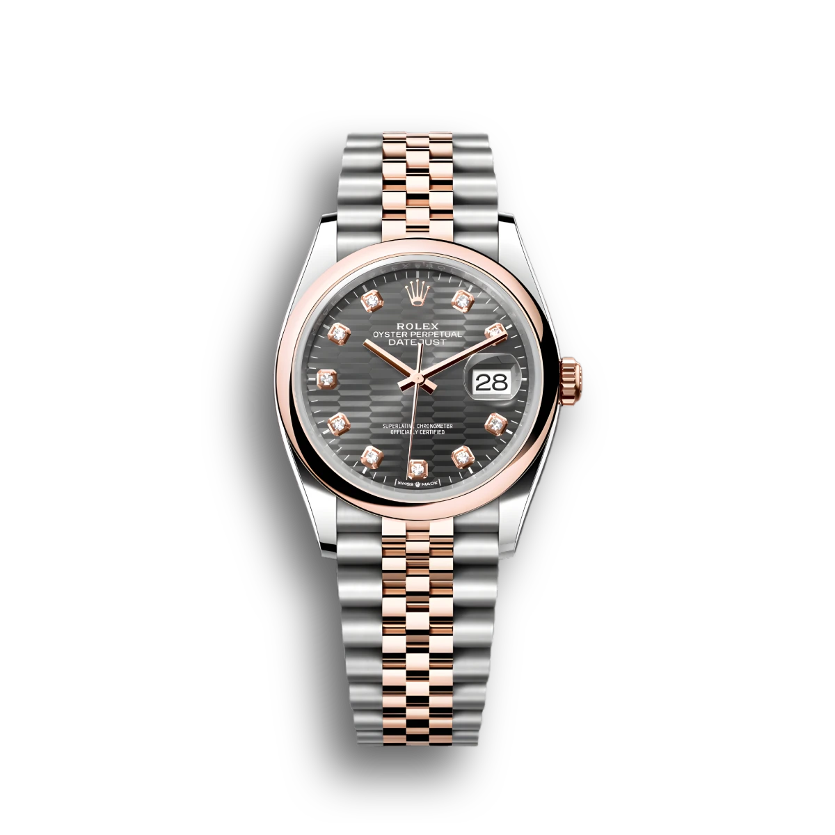 Datejust 126201 Silver, fluted motif (Oyster)