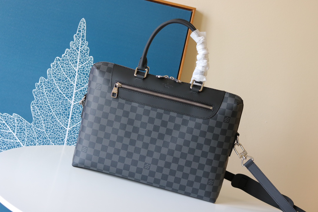 Original  Louis Vuitton N48260 Porte-Documents Jour Damier Graphite Canvas