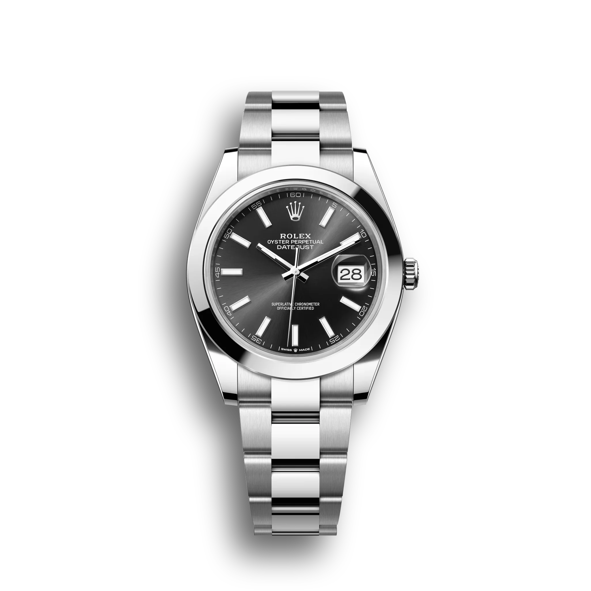 Datejust: Oystersteel, bright black dial, Oyster bracelet, m126300-0011