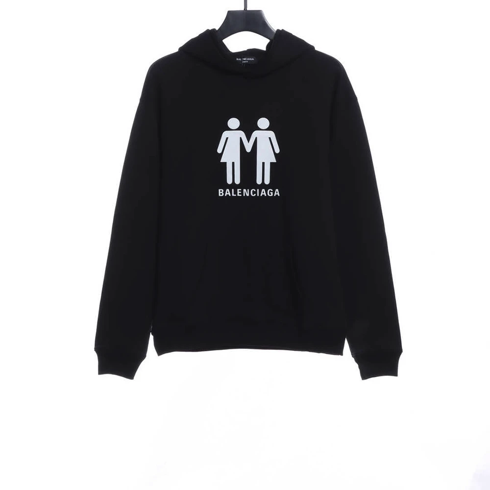 Double Portrait Multi-Flag Print Hoodie