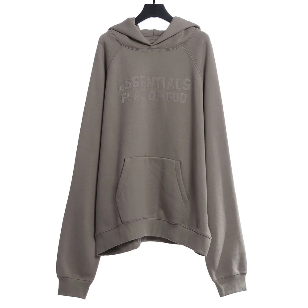 Flocked Flocked Hoodie with Oversized Chest