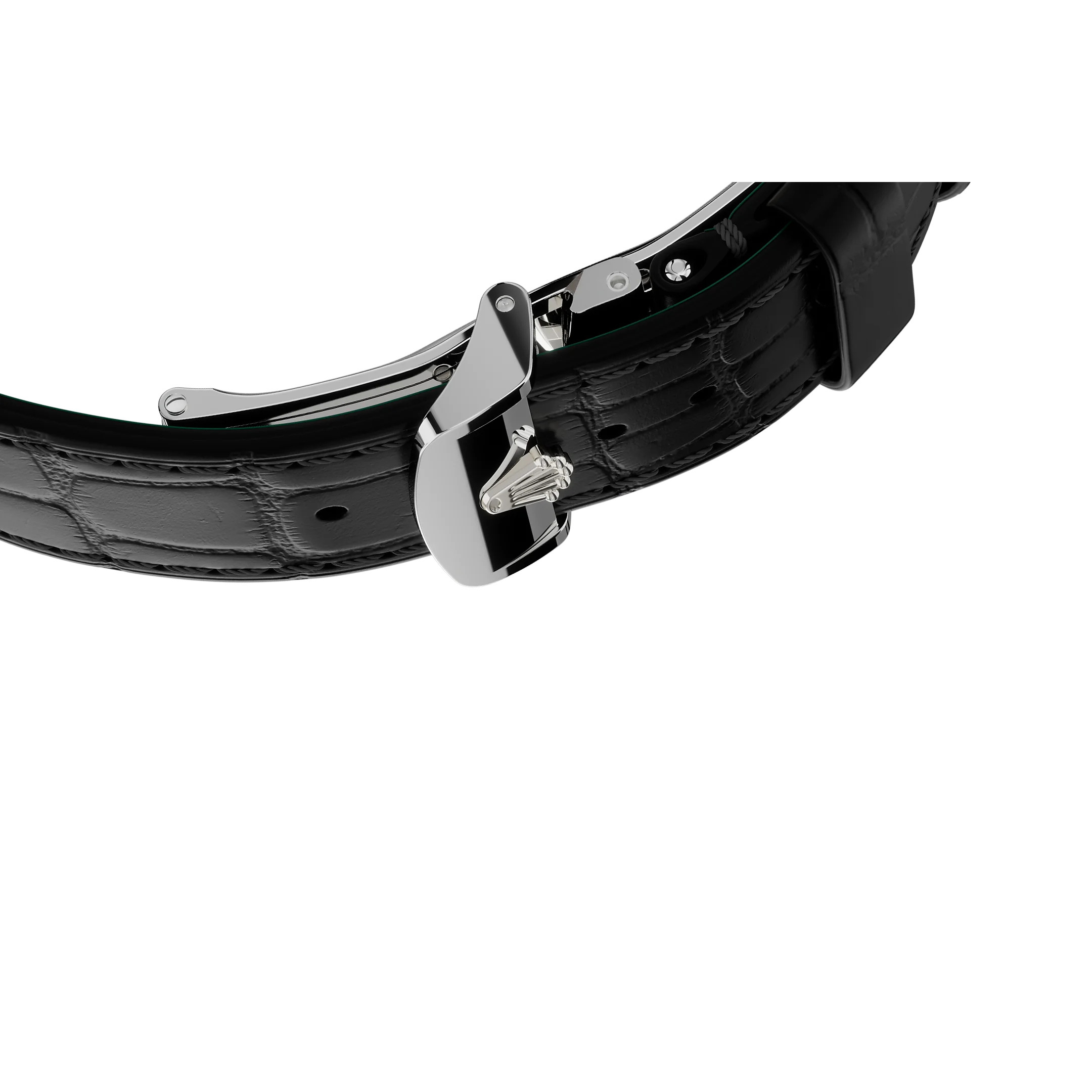 1908: white gold, Intense black dial, alligator leather strap, m52509-0002
