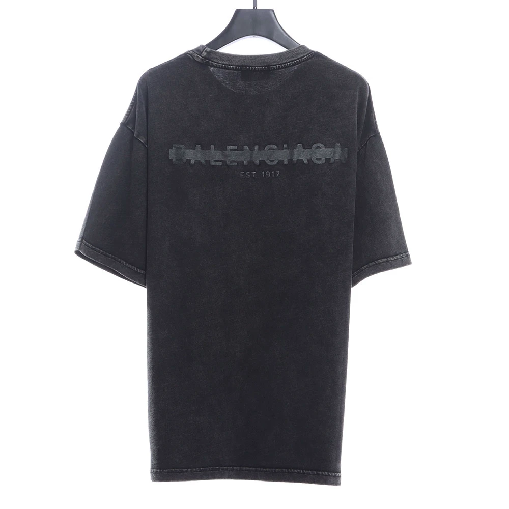 BLCG front and back taped redacted letter logo T-shirt