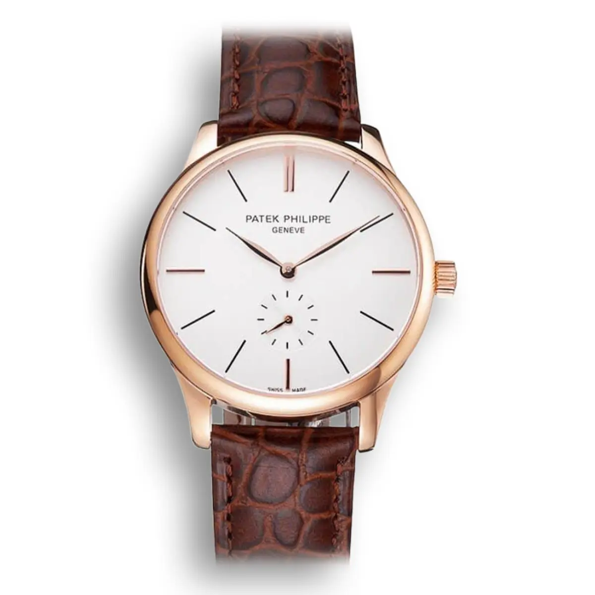 Calatrava Dial White 40 mm, Rose Gold Plated