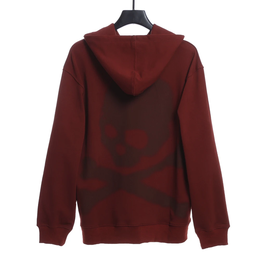 Skull Inkjet Print Hoodie