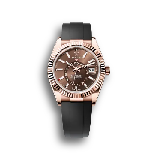 Sky-Dweller: Oyster, Everose gold, Chocolate dial, m336235-0002
