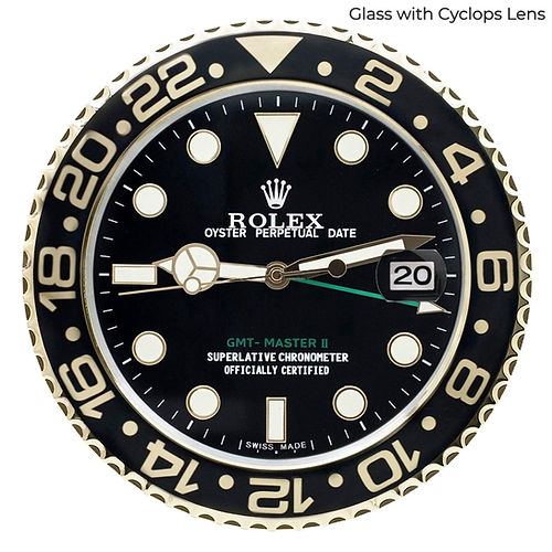 gmt master seriesblack and gold wall clock
