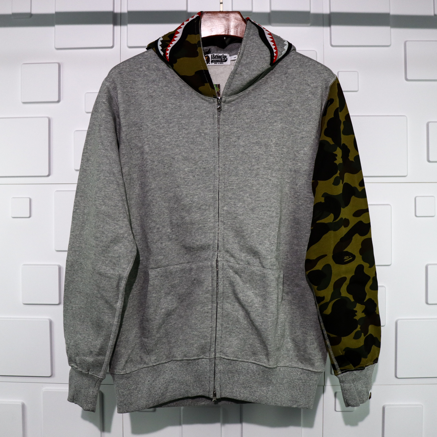 A Bathing Ape Bape GM Two-Tone Panel Hoodie