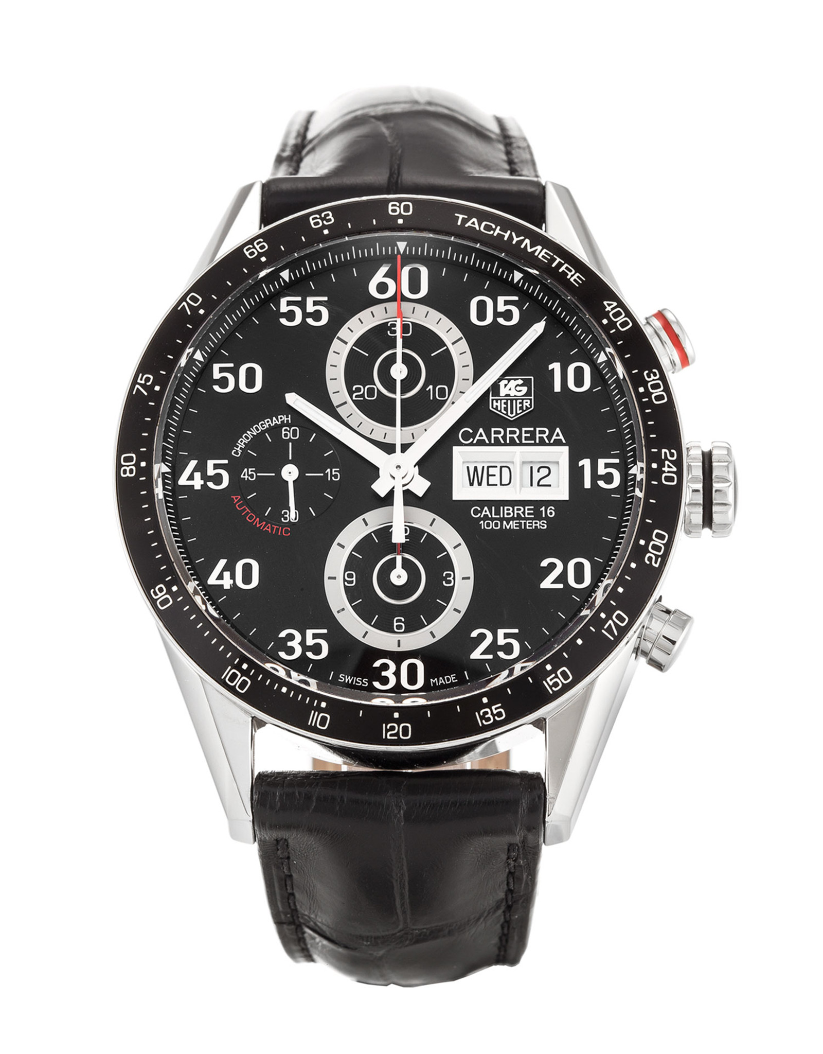 Carrera CV2A10.FC6235 Black Dial Leather Strap 43MM