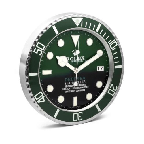deepsea wall clock i green sea dweller