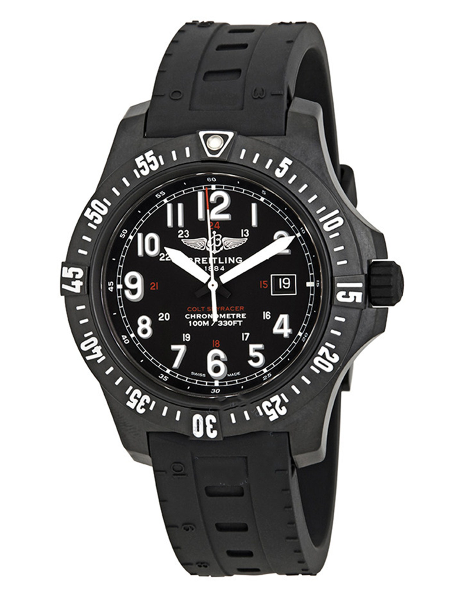 Colt Black Dial Rubber Strap X74320E4/BF87BKRT