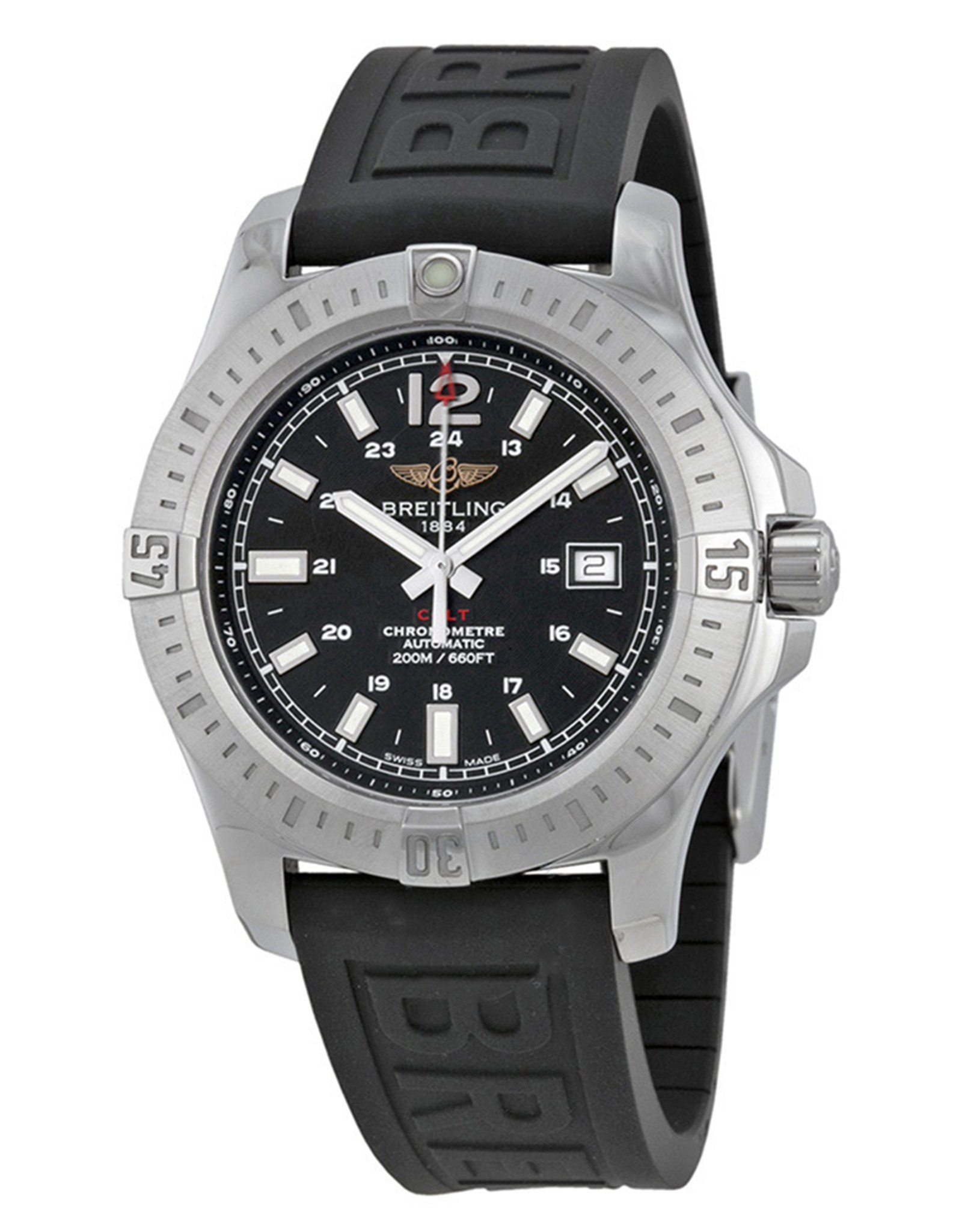 Colt Black Dial Black Rubber Watch A1738811 BD44BKPD3