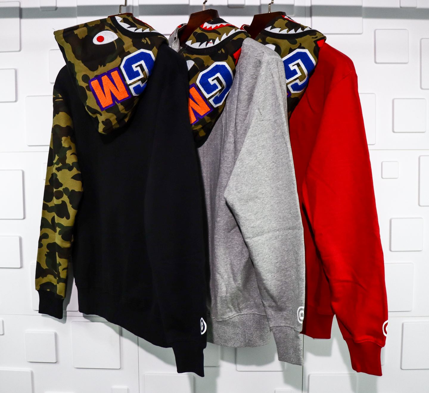A Bathing Ape Bape GM Two-Tone Panel Hoodie