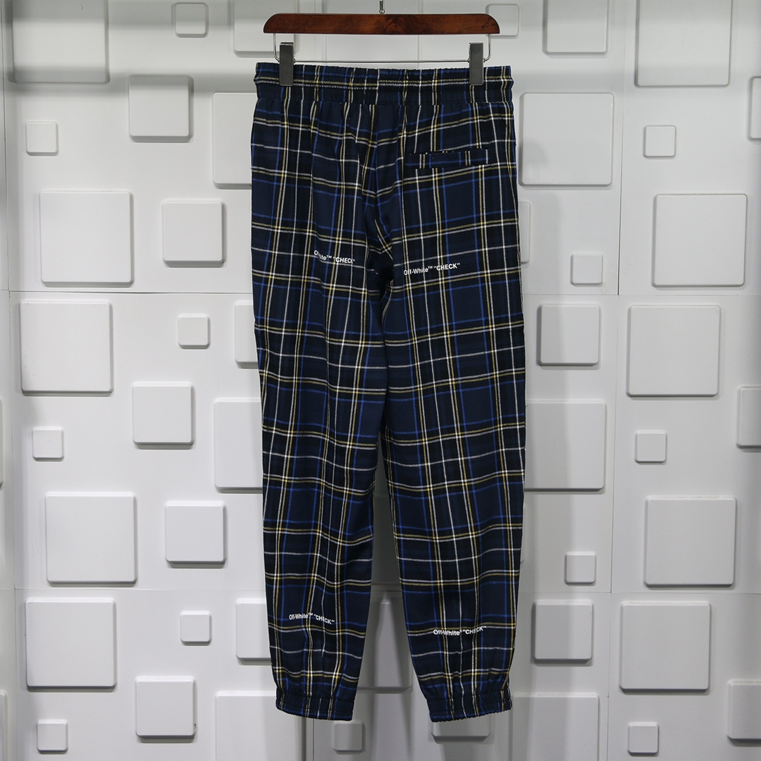 BLUE PLAID TROUSERS
