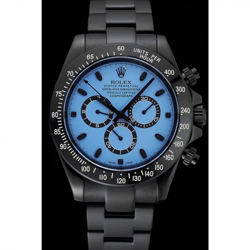 Cosmograph Daytona Blue And Black Dial Black Stainless Steel Case And Bracelet 1454250