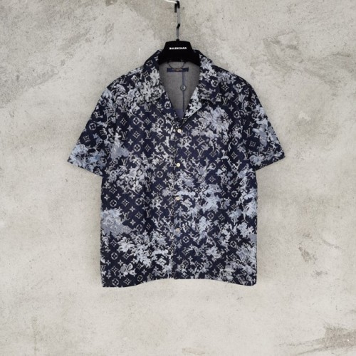 Louis Vuitton Monogram-flower printed denim T-shirt
