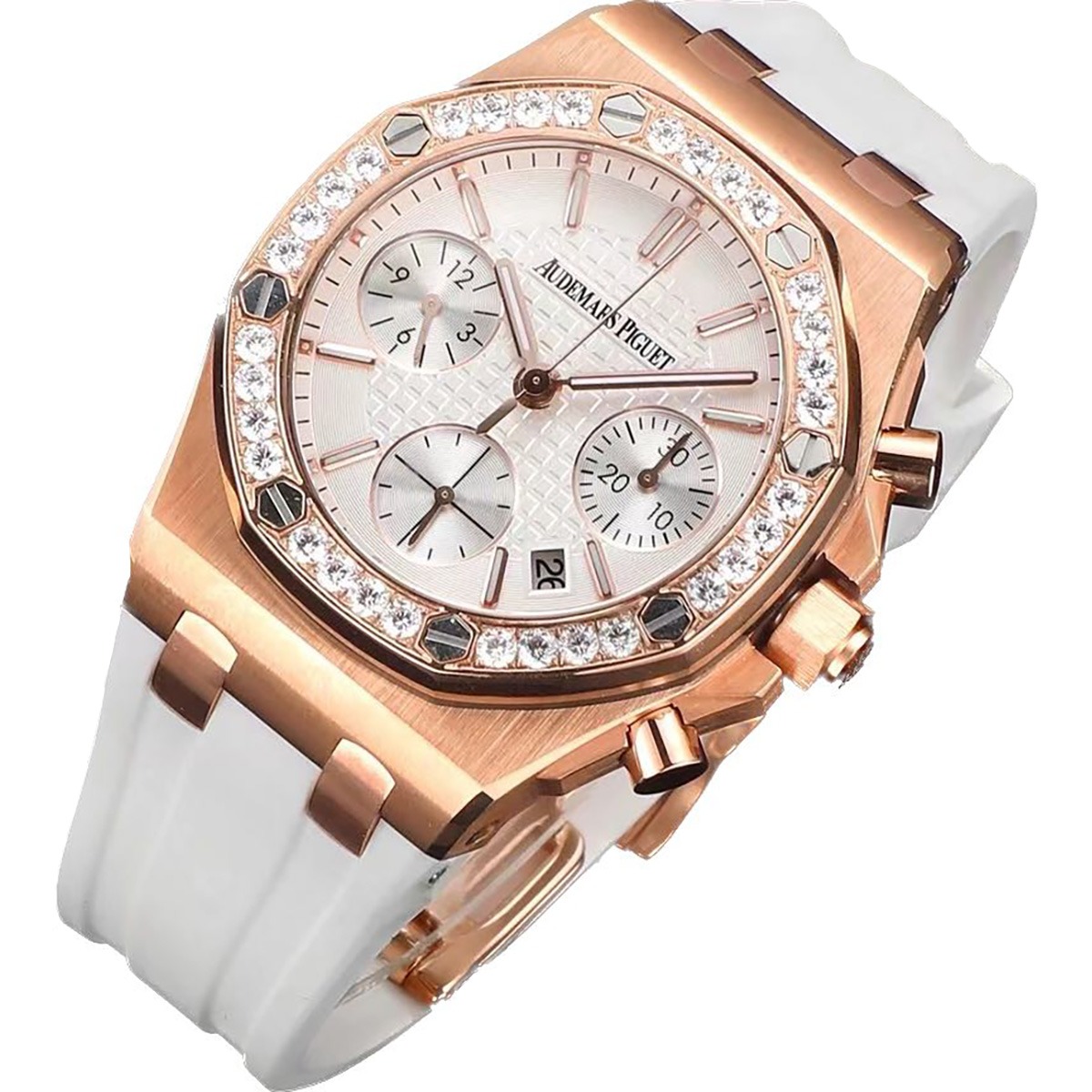 Royal Oak Offshore Chronograph 37 mm, White/Rose Gold Ref. 26231OR.ZZ.D010CA.01