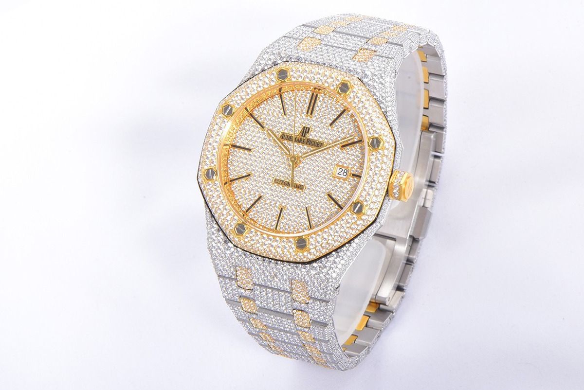 Royal Oak Selfwinding 41 mm, Yellow Gold/Silver/Gem Set Ref. 15400SR.OO.1220SR.01