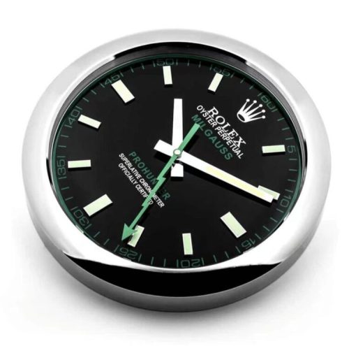 milgauss series silver green wall clock